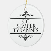Décoration En Céramique Sic Semper Tyrannis (Gauche)