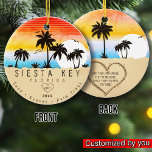 Décoration En Céramique Siesta Key Florida Beach Retro Sunset Souvenir 60s<br><div class="desc">Siesta Key Florida Vintage 60s Souvenirs. Siesta Key Florida - Retro Tropical Palm Tree 60s Souvenirs design Vintage fait un grand cadeau de Noël ou d'anniversaire pour les fans de Siesta Key plage. Le design rétro de l'ambiance estivale est un cadeau parfait pour les amateurs de voyage et de destination...</div>