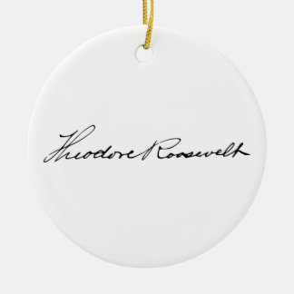 Décoration En Céramique Signature du président Theodore Roosevelt