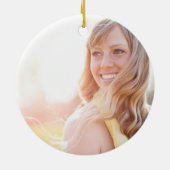 Décoration En Céramique Signature rose chaud Monogramme Fhuile photo (Dos)