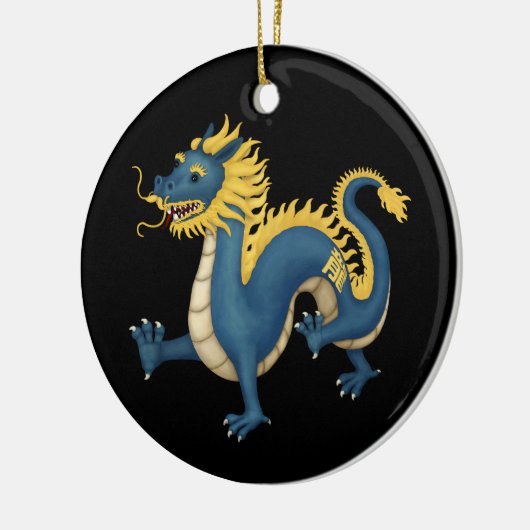 Décoration En Céramique SIGNE D'Astrologie Zodiaque Chinois Noir (Gauche)