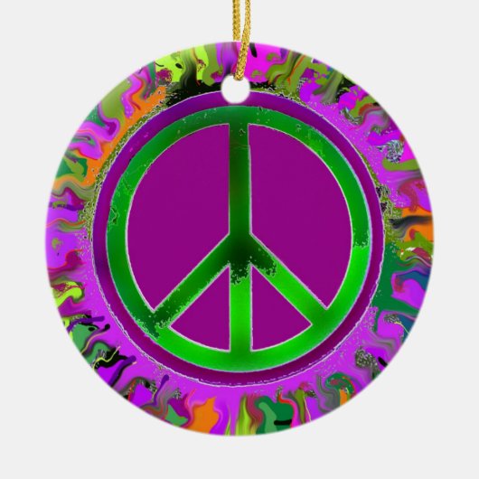 Décoration En Céramique SIGNE DE LA PAIX Noël (Devant)