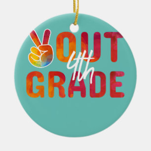 Décoration En Céramique Signe de paix de fin d'études 4e dernier jour de
