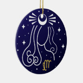 Décoration En Céramique SIGNE Zodiaque Virgo Virgin (Droite)