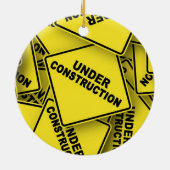 Décoration En Céramique Signes de construction en cours (Dos)