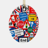Décoration En Céramique Signes routiers colorés (Droite)