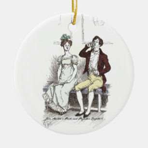 Décoration En Céramique Silence Darcy - Jane Austen Pride et Préjugés