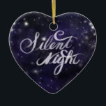 Décoration En Céramique Silent Night - romantic Holiday snow scene<br><div class="desc">Silent Night - romantic Holiday snow scene during the earlier morning while the moon is glistening over a blanket of fresh new snow.</div>