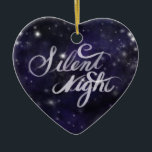 Décoration En Céramique Silent Night - romantic Holiday snow scene<br><div class="desc">Silent Night - romantic Holiday snow scene during the earlier morning while the moon is glistening over a blanket of fresh new snow.</div>