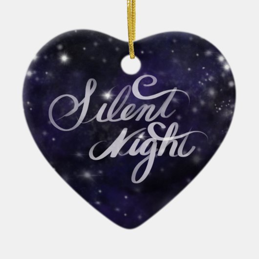 Décoration En Céramique Silent Night - romantic Holiday snow scene (Devant)