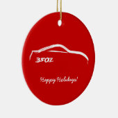 Décoration En Céramique silhouette 350Z blanche avec l'arrière - plan (Droite)