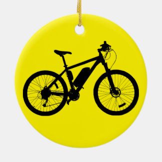 Décoration En Céramique Silhouette à bicyclette