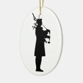 Décoration En Céramique Silhouette de Bagpiper écossaise (Gauche)