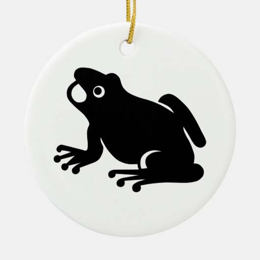 Décoration En Céramique Silhouette de Frog (Devant)