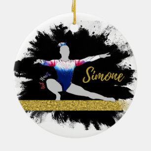 Décoration En Céramique Silhouette de la gymnaste olympique