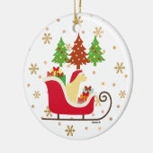 Décoration En Céramique Silhouette de Noël du Labrador jaune (Gauche)