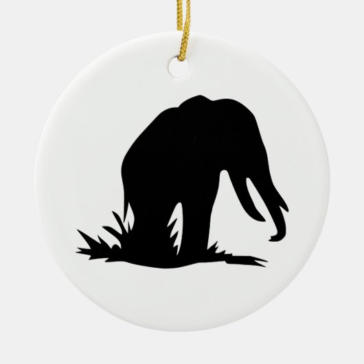 Décoration En Céramique Silhouette d'éléphant (Devant)