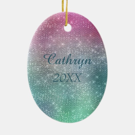 Décoration En Céramique Silver Aqua Ballerina sur Sparkle (Dos)