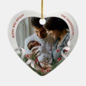 Décoration En Céramique Silver Frame Photo New Baby 1st Christmas (Dos)