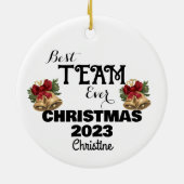 Décoration En Céramique simple cadeau de Noël personnalisé (Dos)