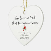 Décoration En Céramique Simple Cardinal Rouge En Mémoire D'Amour (Gauche)