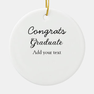 Décoration En Céramique Simple congratulation graduation add your
