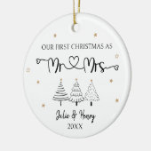 Décoration En Céramique Simple couple premier Noël (Gauche)