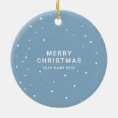 Décoration En Céramique Simple Minimalist | Custom Business Logo Blue (Dos)