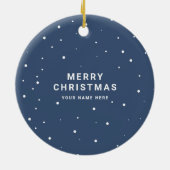 Décoration En Céramique Simple Minimalist | Custom Business Logo Blue (Dos)