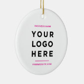 Décoration En Céramique Simple Minimalist | Custom Business Logo Pink (Droite)