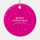 Décoration En Céramique Simple Minimalist | Custom Business Logo Pink (Dos)