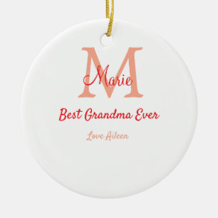 Décoration En Céramique simple minimum meilleur grand-mère jamais rouge mo
