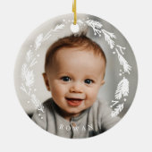 Décoration En Céramique Simple moderne Wreath Photo Ceramic Circle Ornemen (Dos)