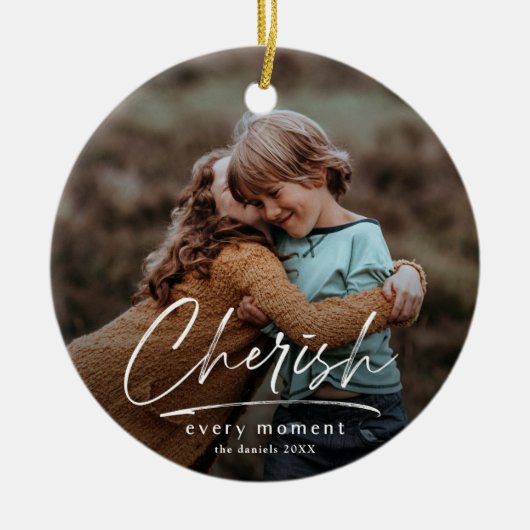 Décoration En Céramique Simple Script 2 Photo Noël (Devant)