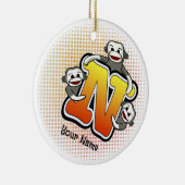 Décoration En Céramique singe chaussette Monogram N (Droite)