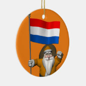 Décoration En Céramique Sinterklaas Avec Ensigne De Pays-Bas (Droite)