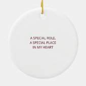 Décoration En Céramique Sirène de Burgundy Bow Moderne Nom minimal Année (Dos)