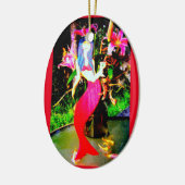 Décoration En Céramique sirène rouge beauté avec martini (Gauche)