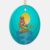 Décoration En Céramique Sirène sous une Pleine lune (Droite)