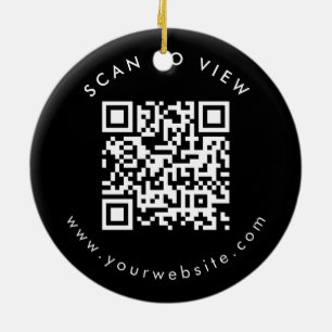 Décoration En Céramique Site Web de Code QR d'Affaires Personnalisé Noël