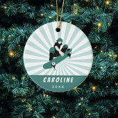 Décoration En Céramique Skateboard Girl Custom Skater Name Kids