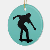 DÉCORATION EN CÉRAMIQUE SKATEBOARDER CHRISTMAS ORNAMENT (Gauche)
