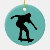 DÉCORATION EN CÉRAMIQUE SKATEBOARDER CHRISTMAS ORNAMENT (Dos)