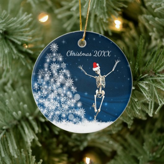 Décoration En Céramique Skeleton "Christmas 20xx" (Arbre)