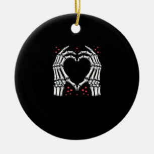 Décoration En Céramique Skeleton Coeur main Valentines Jour Drôle Couple
