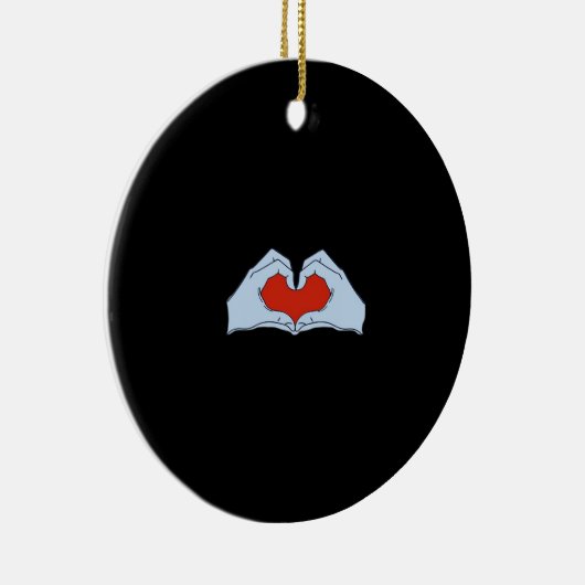 Décoration En Céramique Skeleton Heart Hands Classic & Basic Halloween (Droite)