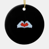 Décoration En Céramique Skeleton Heart Hands Classic & Basic Halloween (Devant)