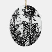 Décoration En Céramique Skeletons et Rose (Droite)