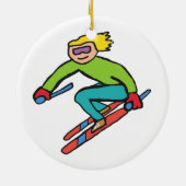 Décoration En Céramique Ski (Dos)