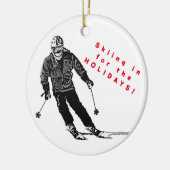 Décoration En Céramique Ski de vacances - Ski de descente (Gauche)